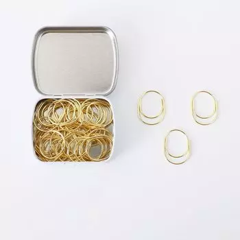 Золотые бумажные зажимы TUTU 20 шт.