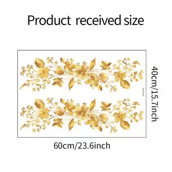 Золотые цветы наклейки на стену DUTRIEUX