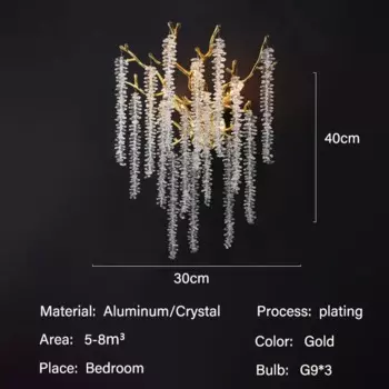 Золотые хрустальные LED люстры LNLZ