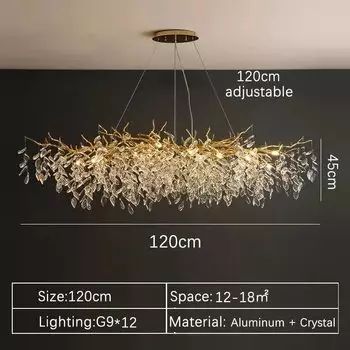 Золотые хрустальные LED люстры NORMICHY