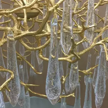 Золотые хрустальные LED люстры Qyartistry