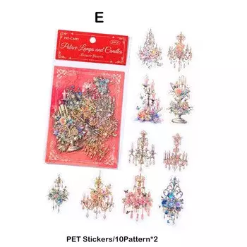 Золотые наклейки с цветами Journamm