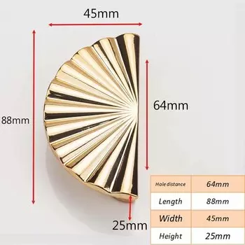 Золотые полукруглые ручки для шкафов MARUAT