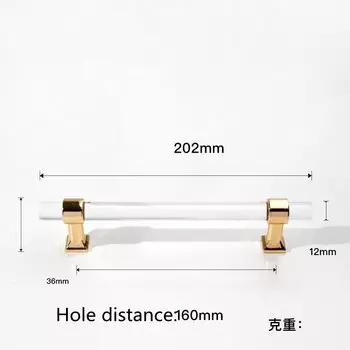 Ручки для шкафов KK & FING золотые акриловые