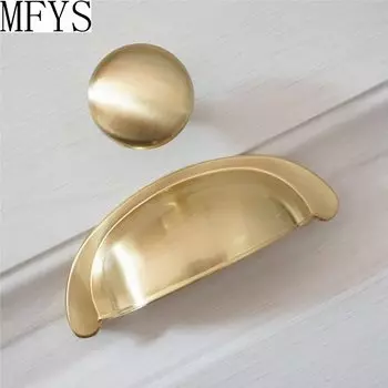 Золотые ручки для шкафов MFYS 76 мм