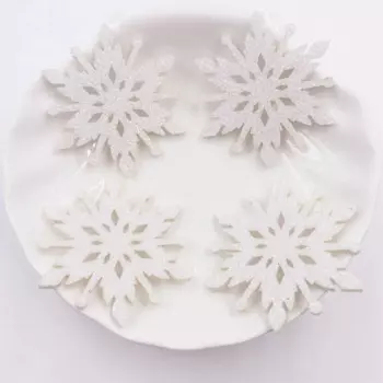 Золотые снежинки для декора Toiewy E71*2