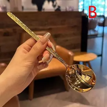 Золотые столовые ложки HUXUAN