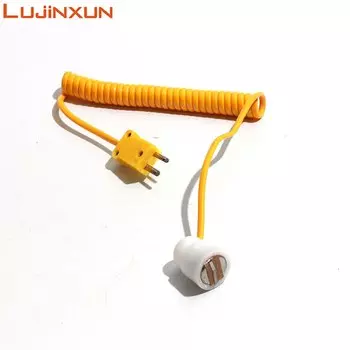 Зонд термопары Lujinxun, круговой сильный магнитный датчик температуры подшипника серии, вилка типа K, измерительная головка 27x20 мм