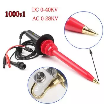 Флуоресцентный Зонд высокого напряжения до 40 кВ, зонд мультиметра 1000x, диапазон затухания 10 МГц, зонд постоянного тока 20 кВ/30 кВ/40 кВ, флуоресцентный