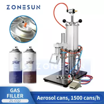 Zonesun, аэрозольный баллончик, газовый наполнитель, аэрозольный газовый наполнитель, машина для наполнения аэрозольной краской, оборудование для наполнения аэрозольной банки