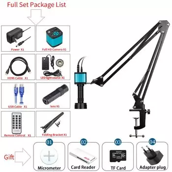 ZONGMAI Цифровой видеомикроскоп 48МП 10-150X