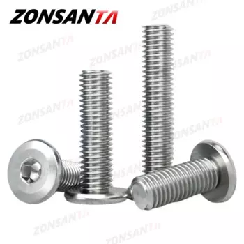 ZONSANTA Болты с шестигранной головкой из нержавеющей стали M3 M4 M5 M6 M8