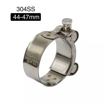 ZS MOTOS мотоцикл из нержавеющей стали 304, одинарный хомут для выхлопной трубы, трубка 26-63 мм, зажим для выхлопной трубы, зажим для глушителя без шнуровки