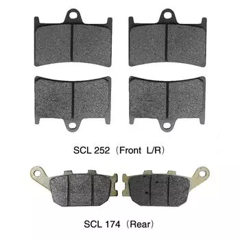 ZS Racing для Yamaha FZ1 FZ 1 2006-2015 Передняя тормозная колодка и Задняя Тормозная колодка 3 пары полуметаллических мотоциклетных тормозных колодок в комплекте