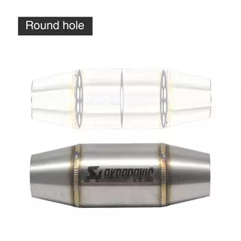 ZSDTRP 16 см серебряная мотоциклетная Расширительная камера для выхлопной трубы из нержавеющей стали