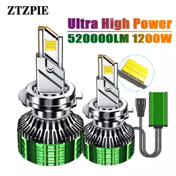 ZTZPIE 6000K 3 медных трубы 9005 9006 H1 H7 H4 H11 9012 лампочка стандарта 9950 мощная Автомобильная фара головного света 1200 Вт лм