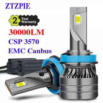 ZTZPIE 6000K 9005/HB3 9006/HB4 H1 H8 H7 H4 H11 H9 9012 Мощная светодиодная фара EMC Canbus для автомобильной противотуманной фары 30000LM 120W