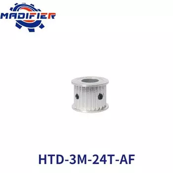 Зубчатый шкив типа AF 24 HTD 3M с отверстием 4/5/6/6.35/7/8/10/12/14/15 мм для ремня шириной 6/10/15/16/20/25 мм, используемого в линейном шкиве