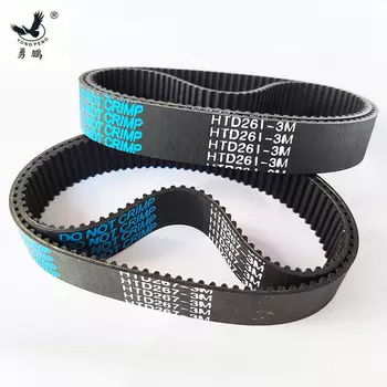 Зубцы ремня ГРМ 2 шт./упак. HTD3M, длина 261 мм, ширина 87 мм, 14 мм, резиновая замкнутая петля 261-3 м для шкива S3M 261 HTD 3M