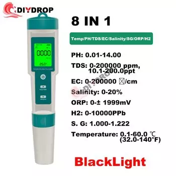 ZUIDID PH-метр для воды 10 в 1