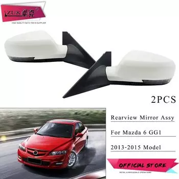 ZUK 2 шт. для MAZDA 6 GG1 2013 2014 2015 Внешнее зеркало заднего вида в сборе с электрическим складсветодиодный сигналом поворота