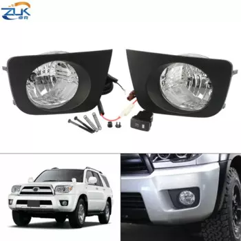 ZUK дополнительный комплект передних противотуманных фар для Toyota 4 runner Hilux Surf 2005-2009 противотуманные отражатели светильник проводами выключатель проводки
