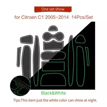 ZUNDUO для Citroen C1 2005-2014, противоскользящий коврик для ворот, коврик для чашки, коврик для двери, аксессуары, нескользящие коврики, подставки