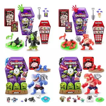ZURU Smashers Mega Horror House Series 1, интерактивная игрушка большого размера, приключения, археологические раскопок, сундук с сокровищами, хитрые игрушки