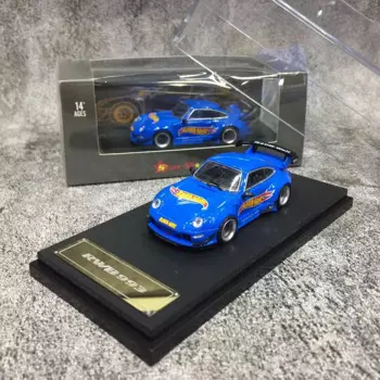Звездная модель 1:64, игрушечная модель автомобиля RWB 993 GT, литой спортивный автомобиль из сплава с крыльями, синий дох
