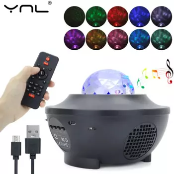 Звездное небо галактика проектор USB LED ночник океан волна музыка украшение спальня для дома Настольная лампа Рождественский свет подарок