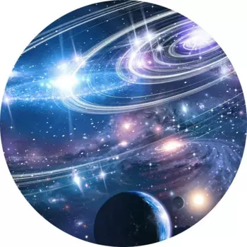 Звездный круглый 3D ковер, спальня, гостиная, журнальный столик, дверь, коврик для ванной, простой коврик