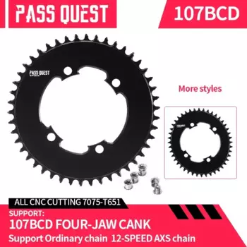 Звездочка PASS QUEST-AERO для шатуна Force, 9–12 скоростей, цепное колесо AXS, узкая широкая звездочка, 36–52 т, шатуны AERO, черная