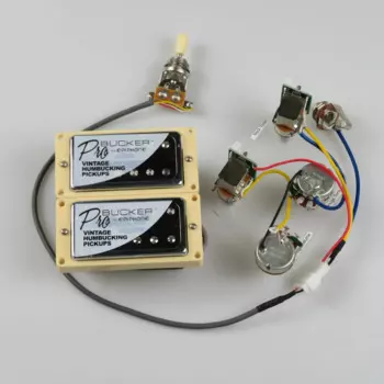 Звукосниматели для электрогитары Звукосниматели для хамбакера Bucker PRO Alnico 5 с жгутом проводов Push-pull Хромированные аксессуары для гитары