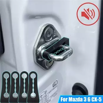 Звуковой демпфер, буфер дверного замка для Mazda 3 6 CX-5 2013-2024, погремушка STOP, звукоизоляционные винты, дверной стопор, глухокий зазор, уплотнитель
