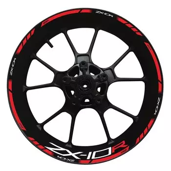 ZX10R мотоциклетная наклейка, пригодная для Kawasaki Ninja zx-10r, колесная втулка, 17-дюймовый обод с логотипом, водонепроницаемая Светоотражающая наклейка