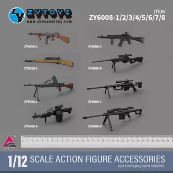 ZYTOYS ZY6008 1/12 Набор оружия M1928 98K Снайперская винтовка Bren MK43 AK74M MK13 M200 M82A1 Модель для 6-дюймовых солдатских фигурок кукол