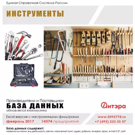База данных: Инструменты Февраль 2017