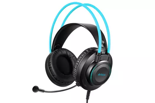 Гарнитура A4tech Fstyler FH200U, цвет голубой/черный