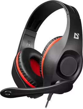 Гарнитура Defender Tune 130, цвет красный/черный