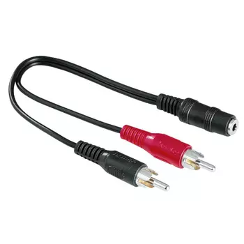 HAMA AV 2хRCA (m)/Jack 3.5 (f) 0.1м