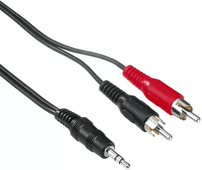 HAMA AV 2хRCA (m)/Jack 3.5 (m) 2м