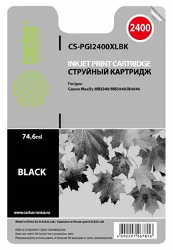 Картридж черный Cactus CS-PGI2400XLBK