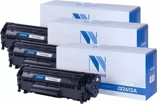 Картридж черный NVPrint LaserJet, NV-Q2612A-SET3