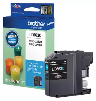 Картридж голубой Brother LC663C