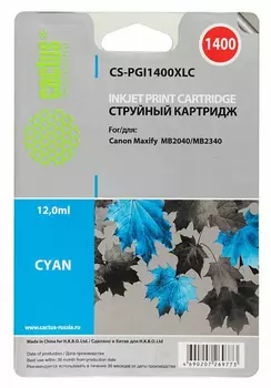 Картридж синий Cactus CS-PGI1400XLC