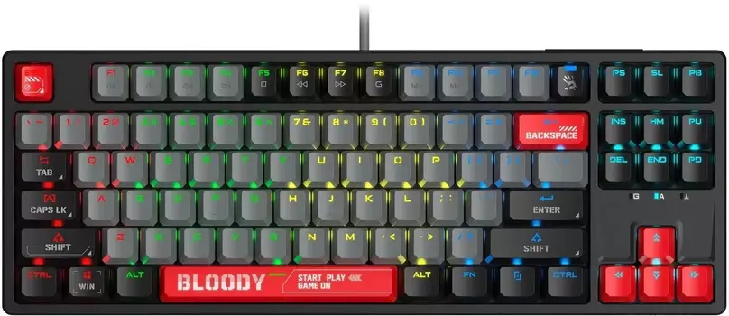Клавиатура A4tech Bloody S87 Energy S87 USB ENERGY RED, цвет черный