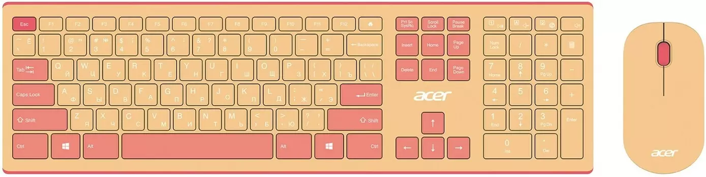 Клавиатура+мышь ACER Клавиатура + мышь OCC205 ZL.ACCEE.00F, цвет бежевый