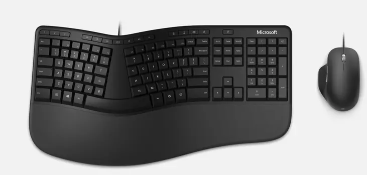 Клавиатура + мышь Microsoft Ergonomic Keyboard Kili & Mouse LionRock клав:черный мышь:черный USB Multimedia
