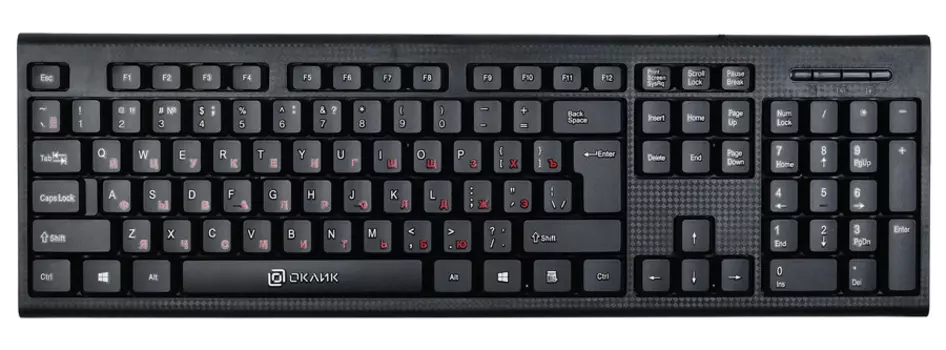 Клавиатура Oklick KeyBoard 120M 1083044, цвет черный