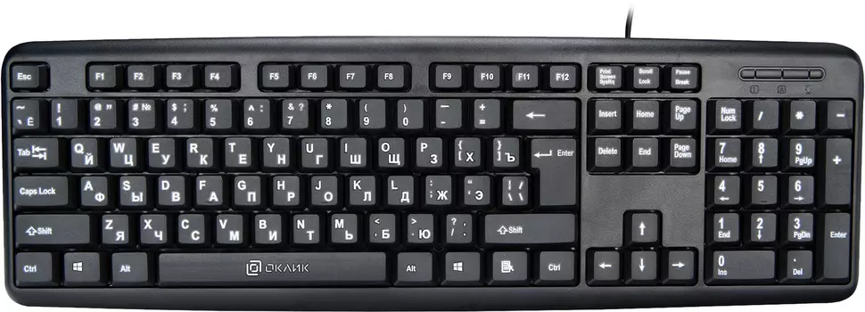 Клавиатура Oklick KeyBoard 180V2 1185956, цвет черный